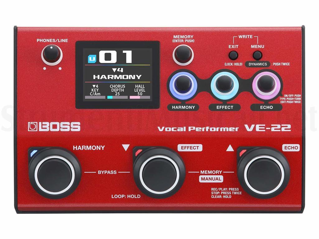 Boss VE-22 Vocal Performer Processore Multi-Effetti Pedal Pitch Correct Harmony