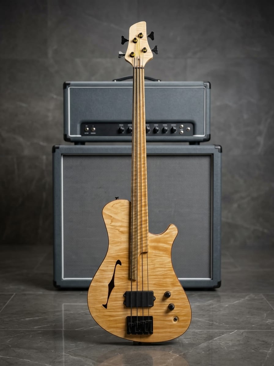 Anna Corona - Fretless Hollobody bass